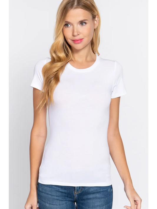 Crew Neck Basic Tee