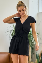 Black Scalloped romper