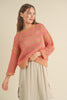 Striped Open Knit Sweater