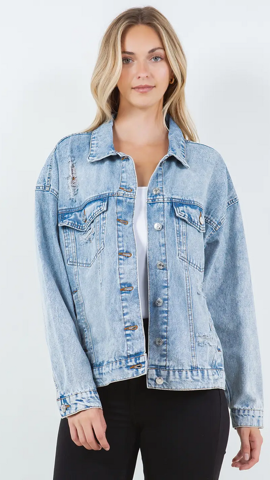 Relaxed Denim Jacket - Oversized