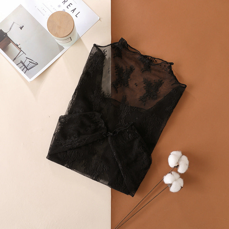 Sheer Floral Lace Layering Top