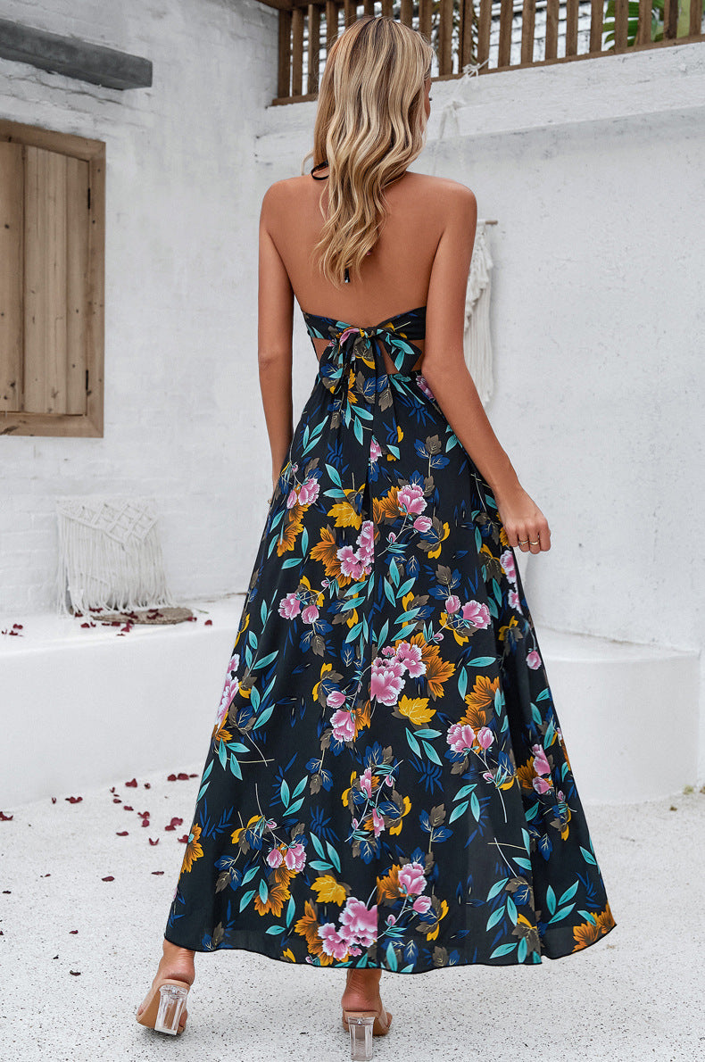 Halter Front Maxi Dress