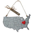 MudPie - State Tin Ornaments