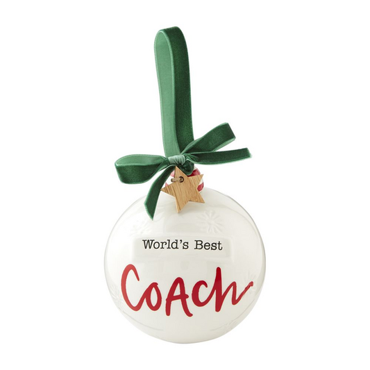 MudPie Best Coach Ornament