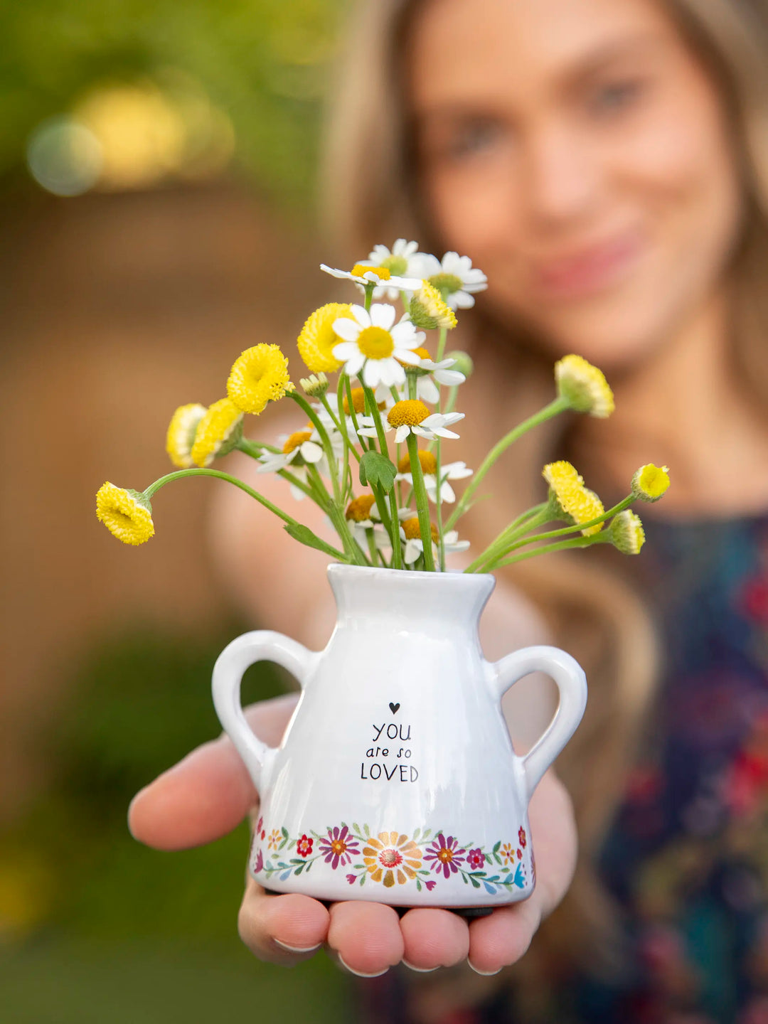 Natural Life Folk Friend Ceramic Bud Vase - Thumbnail 5