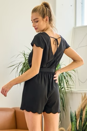 Black Scalloped romper