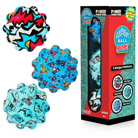 Pop Its Fidget Toys - 3 Pack Action Fidgets Blue