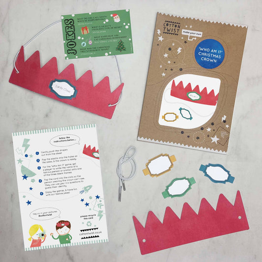 Make your own 'who am I?' Christmas crown