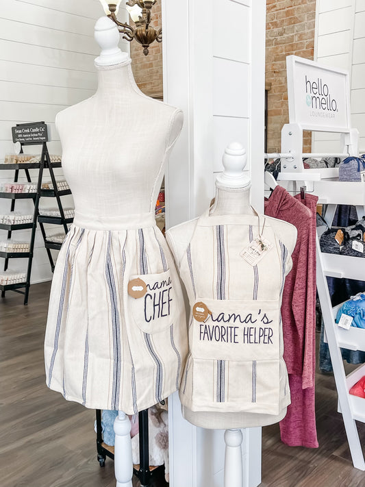 MudPie Mama's helper apron SET