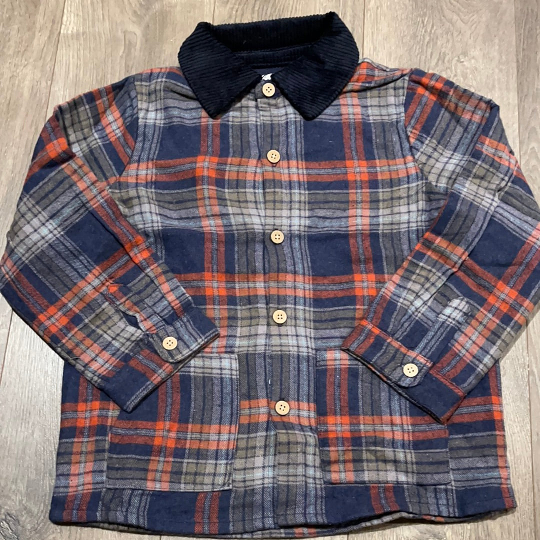 MudPie Rust Plaid Shacket
