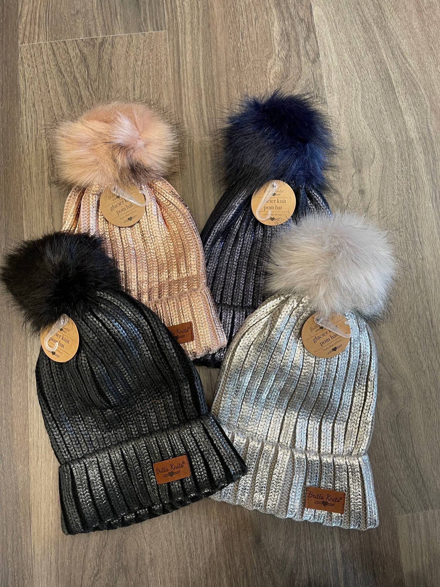 Britt's Knits Glacier Knit Pom Hat – Lock & Key Boutique