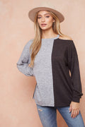 Color Block Cut out top