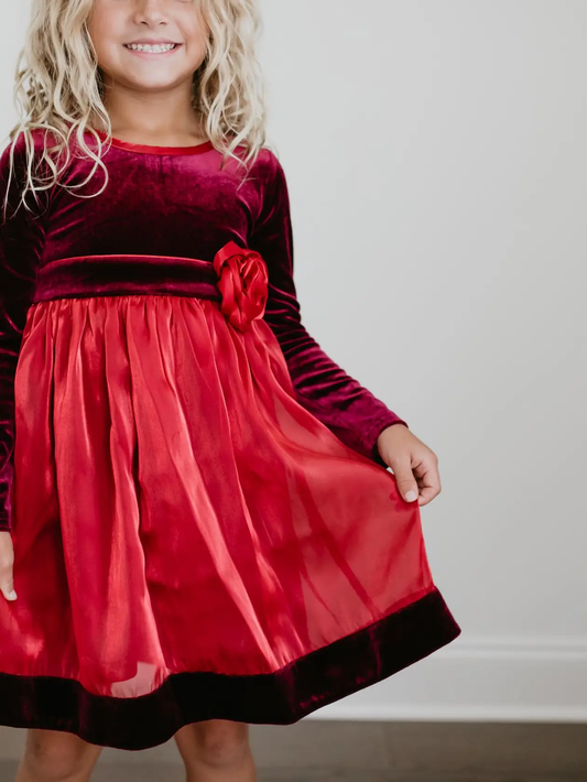 Holiday Red Velvet Dress