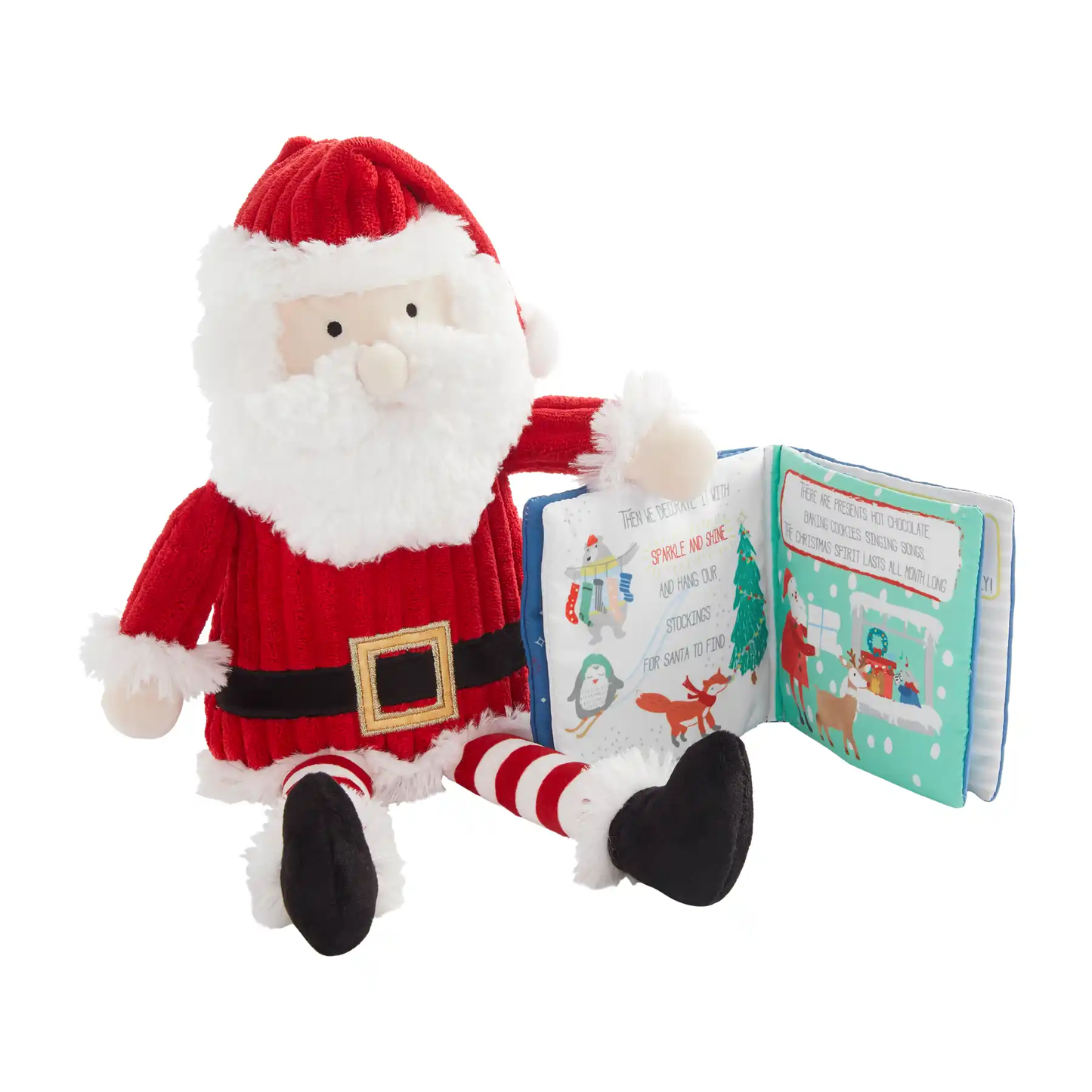 MudPie Santa Plush w/Book