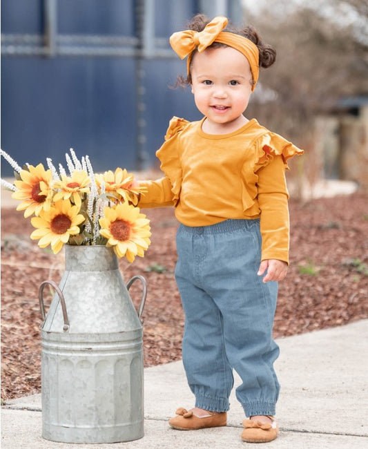 RuffleButts Honey Flutter Top