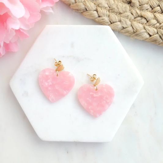 The Roxy Clay Floral Lock Key Earrings - The Humming Arrow Boutique