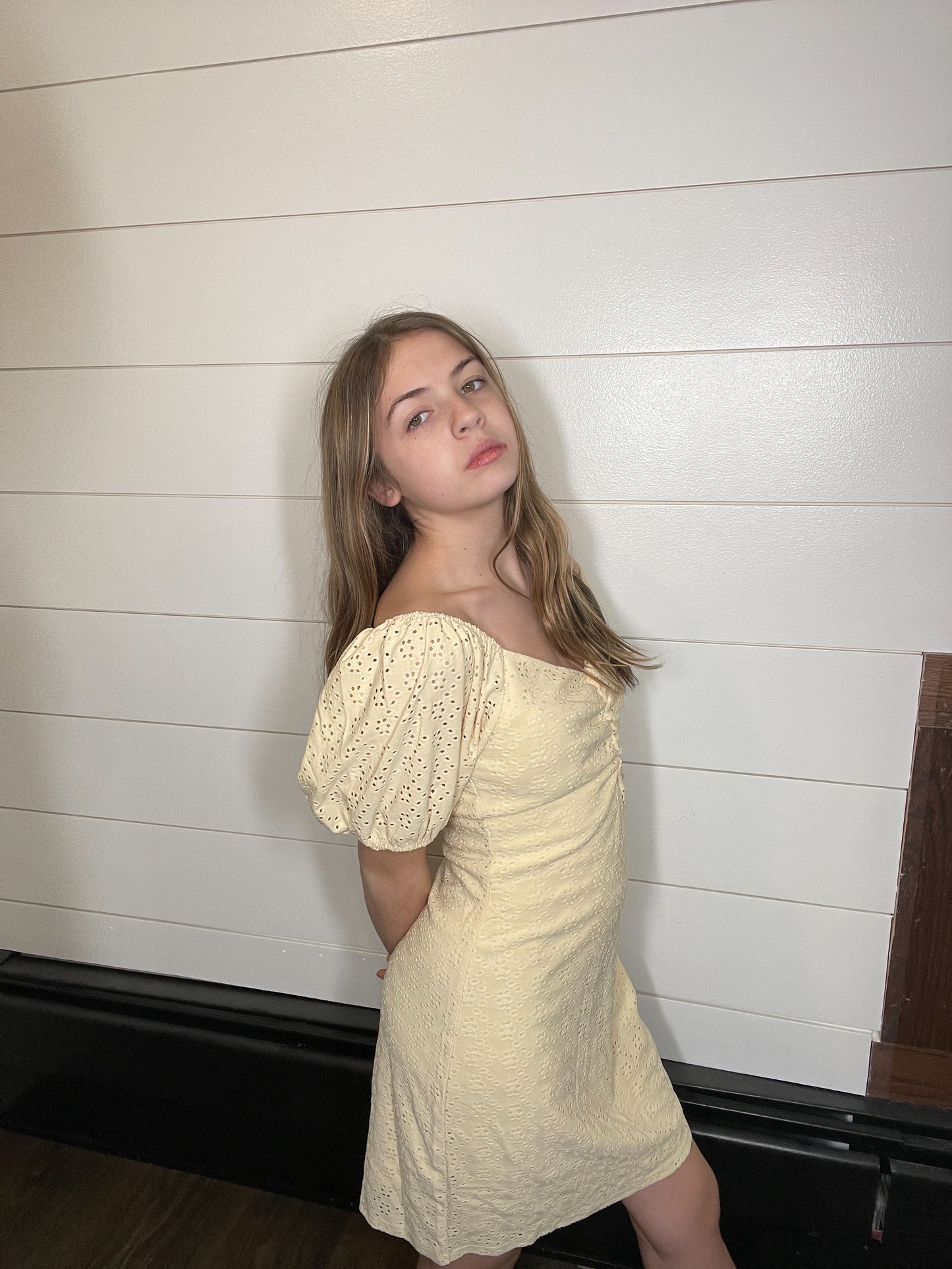 Embroidered Eyelet Dress