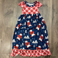 Plaid polar bear lounge gown