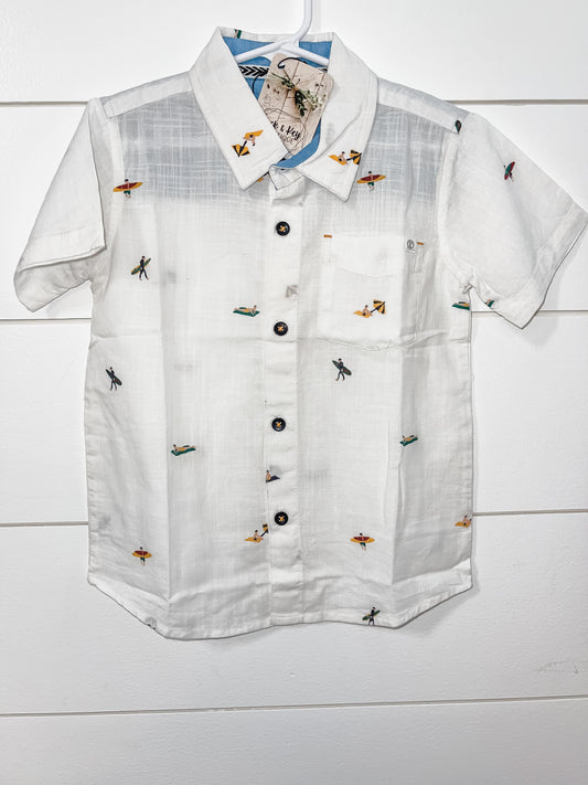 Boys White Button Down