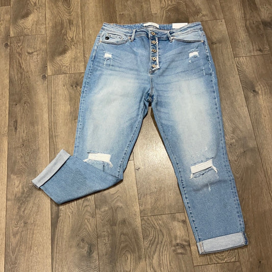 KanCan High Rise Cuffed Mom Jean