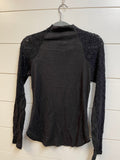 Mock Neck Top w/Lace Sleeve