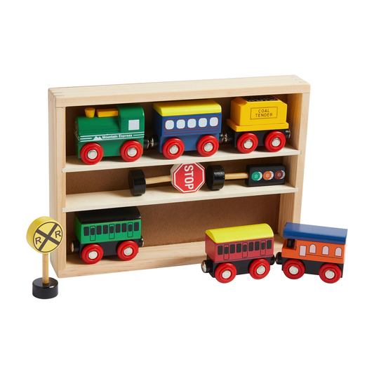 MudPie Wood Train Set