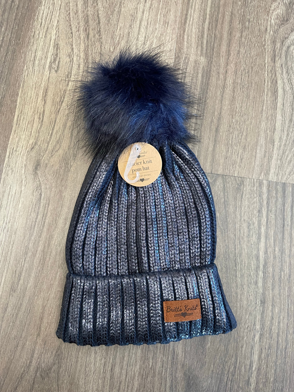 Britt's Knits Glacier Knit Pom Hat
